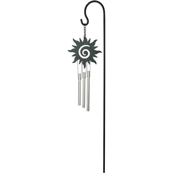 Art Bizniz carillon vindspel Sun 45 cm grön stål/silver 3-delar