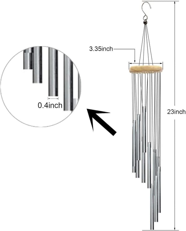 OBOSOE 12-Tube Wind Chime – Dekorativ udendørs havevindklokke med beroligende klang