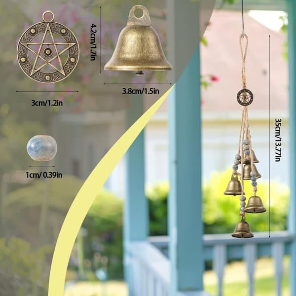 Lollanda Outdoor Hanging Metal Wind Chime – dekorativt hjem og have vedhæng med behagelig lyd og let ophængning