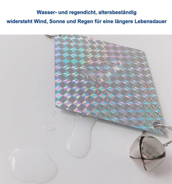 Lollanda 3 stk reflekterende vindspil, holografisk, vejrbestandig, dekorativ, til haver og vinduer