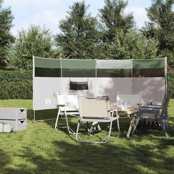 vidaXL Vindskjerm for camping grønn 366x152x152 cm vanntett