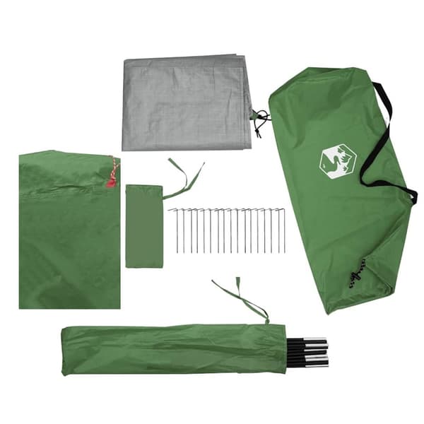 vidaXL Vindskjerm for camping grønn 366x152x152 cm vanntett