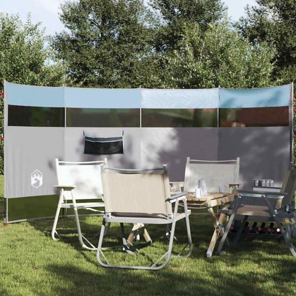 vidaXL Vindskjerm for camping blå 366x152x152 cm vanntett