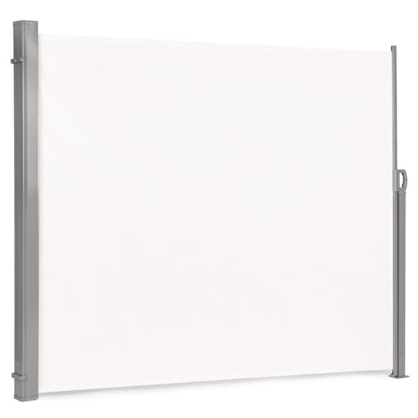Utdragbart vindskydd - beige - 300x200 cm - för terrass & trädgård