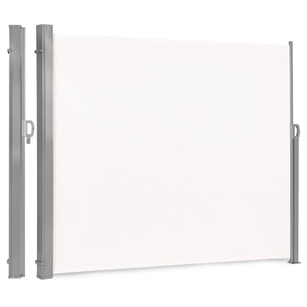 Udtrækkelig vindskærm - beige - 300x200 cm - til terrasse & have