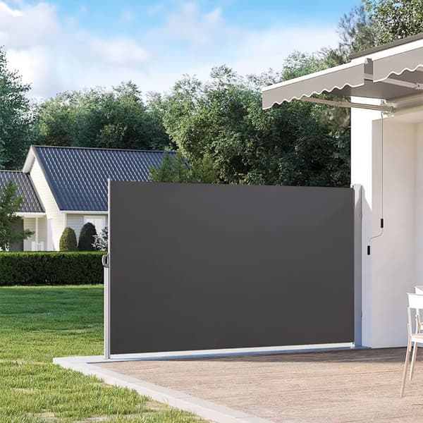 Udtrækkbar vindskærm - antracit - 300x200 cm - terrasse & have