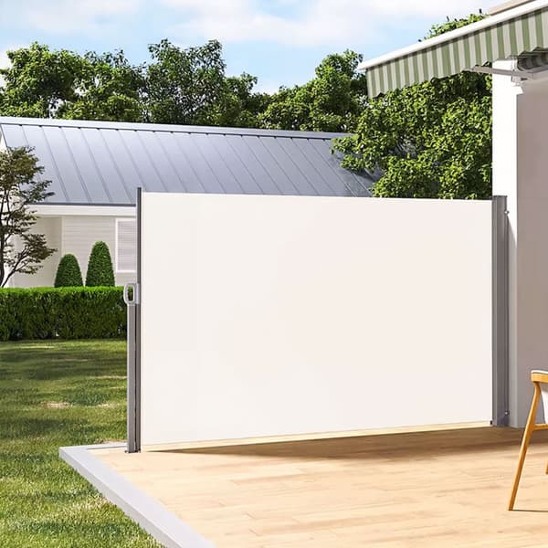 Udtrækbart vindskærm - beige - 300x180 cm - terrasse & have
