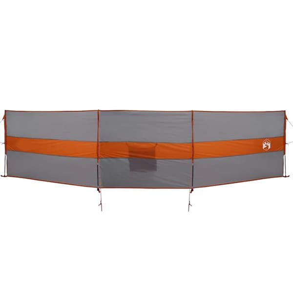Vindskydd för camping grå och orange 490x123 cm vattentät