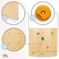 Miniatyrbild 5 av 11: Mamabrum klättervägg i trä för barn – sensorisk väggpanel, 3 moduler + 15 färgglada grepp, för inomhuslek från 3 år