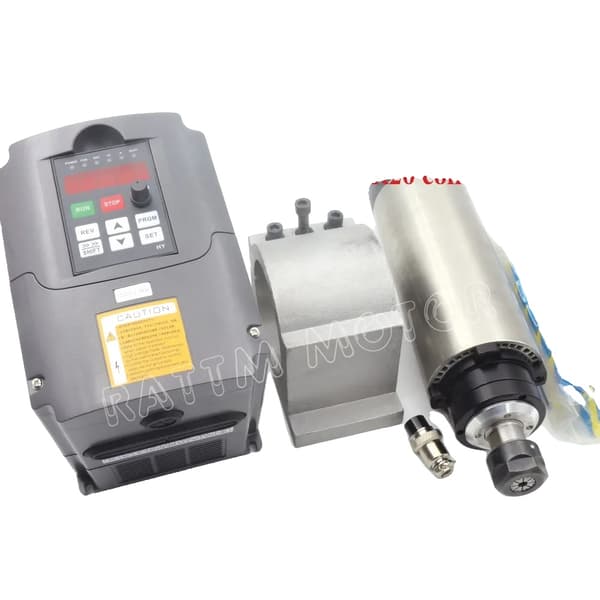 2,2 kW Ilmajäähdytteinen Spindelimoottori, Korkea Nopeus jopa 24000 rpm, Kompakti 80x230 mm Muotoilu,Sarja 3, 220V SARJA