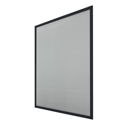 ECD Germany Sæt med 4 skærm dør med aluminiumsramme - vejrbestandig myggenet lavet af glasfiber stof til vindue - 130x150 - Antracit / antracit