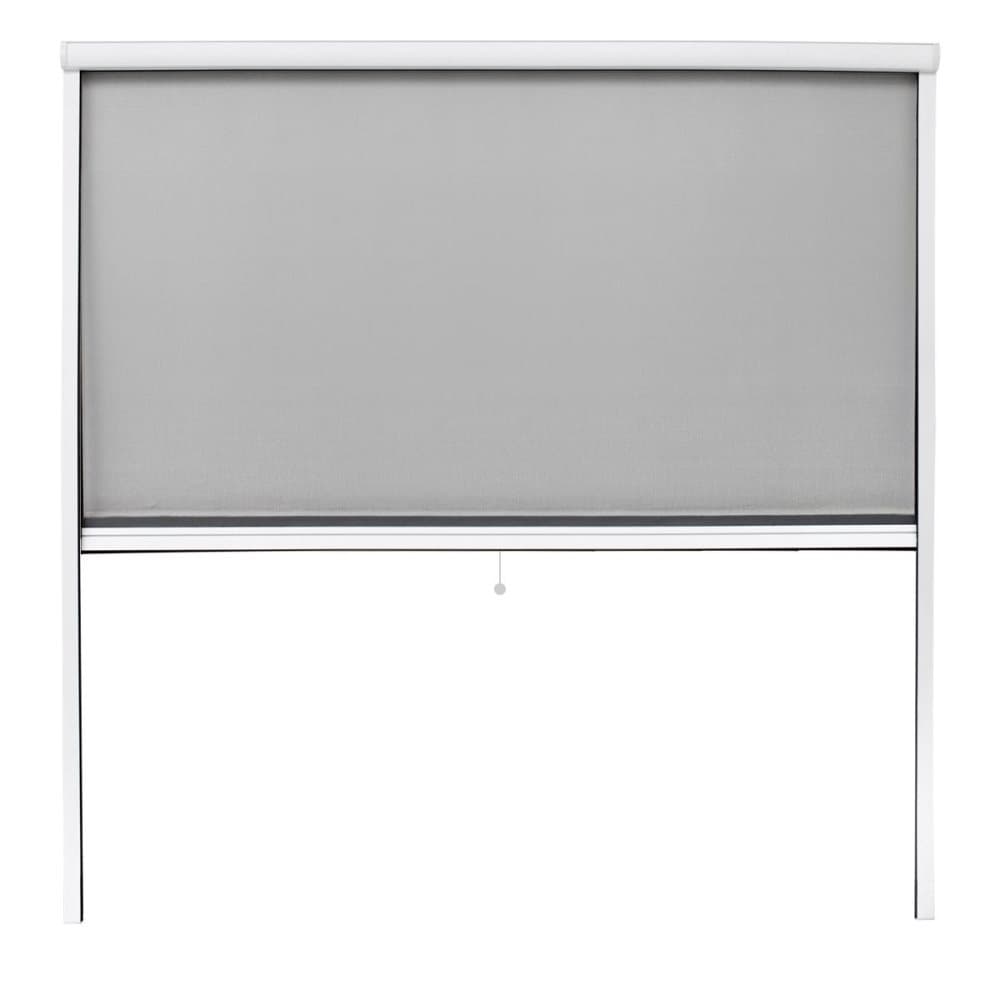Myggenet insekt skærm rullegardin aluminiumsramme klemme Rollo Hvid 160 x 160 cm