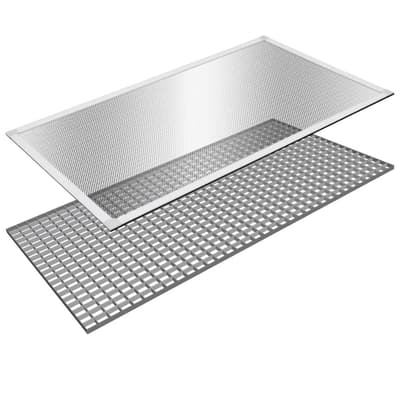 ECD Germany lysdæksel af aluminium 80 x 115 cm - aluminiumsgitter til lette aksler kælder akseldæksel kælderdæksel gitterdæksel gitter beskyttende