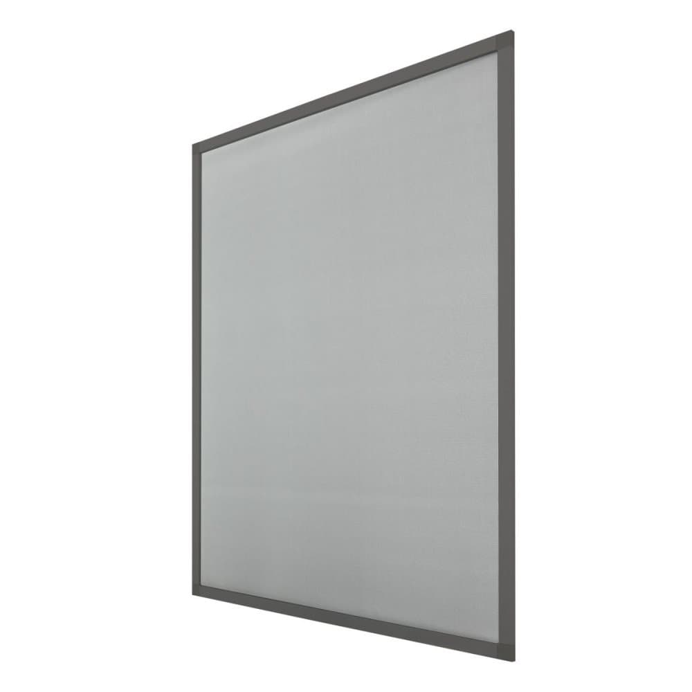 ECD Germany Sæt med 3 skærm dør med aluminiumsramme - vejrbestandig myggenet lavet af glasfiber stof til vindue - 120x140 - Grå
