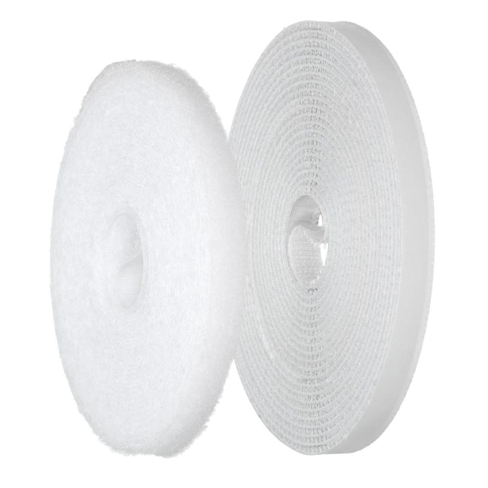 Hyttysverkot Velcro kiinnittämiseksi nauha teipillä 5mx10mm Valkoinen