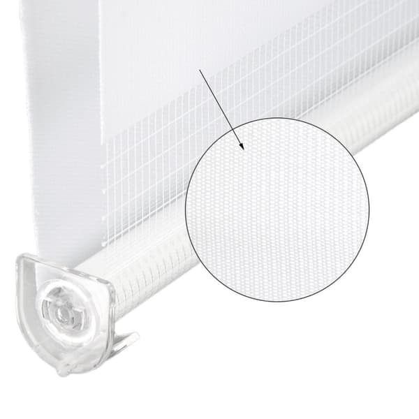 ECD Germany Double Rollo Clamping Fix ilman porausta 65 x 150cm vaaleanharmaa, läpikuultava ja tummu, duo sokea ikkunat ja ovet