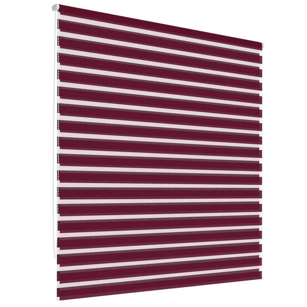 ECD Germany Double rollo klämfix utan borrning 60 x 150 cm Bordeaux, genomskinlig och mörkare, duo persienner för fönster och dörrar