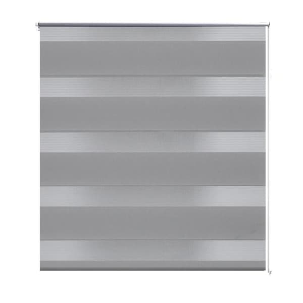 vidaXL Rullgardin randig grå 40 x 100 cm transparent