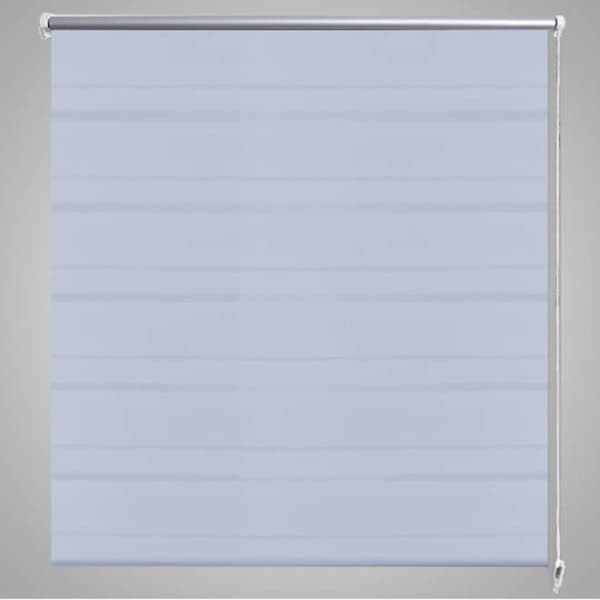 vidaXL Rullgardin randig vit 70 x 120 cm transparent