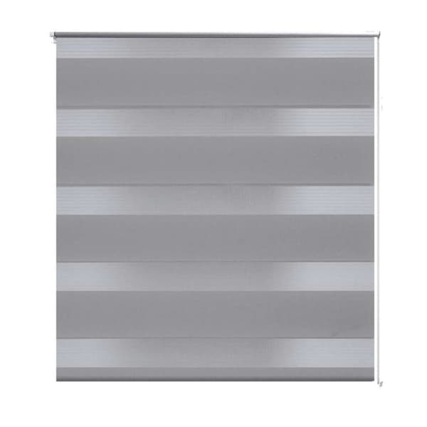 vidaXL Rullgardin randig grå 70 x 120 cm transparent