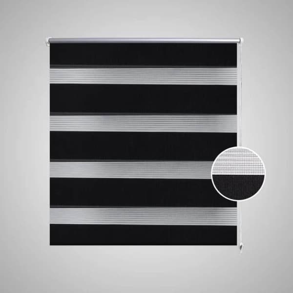 vidaXL Zebra Gardiner 70 x 120 cm Svart