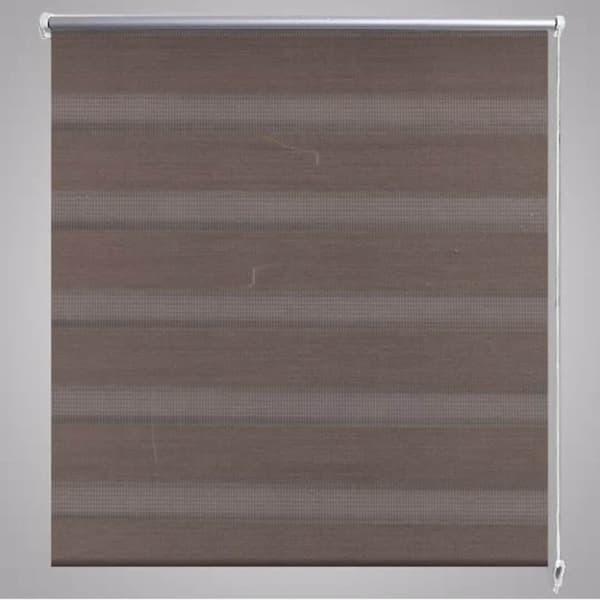 vidaXL Rullgardin randig brun 70 x 120 cm transparent