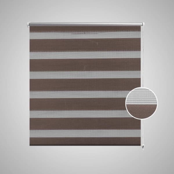 vidaXL Rullegardiner sebramønstret 120 x 175 cm kaffe