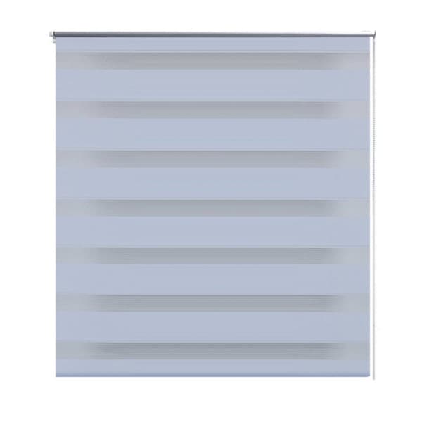 vidaXL Rullgardin randig vit 120 x 175 cm transparent