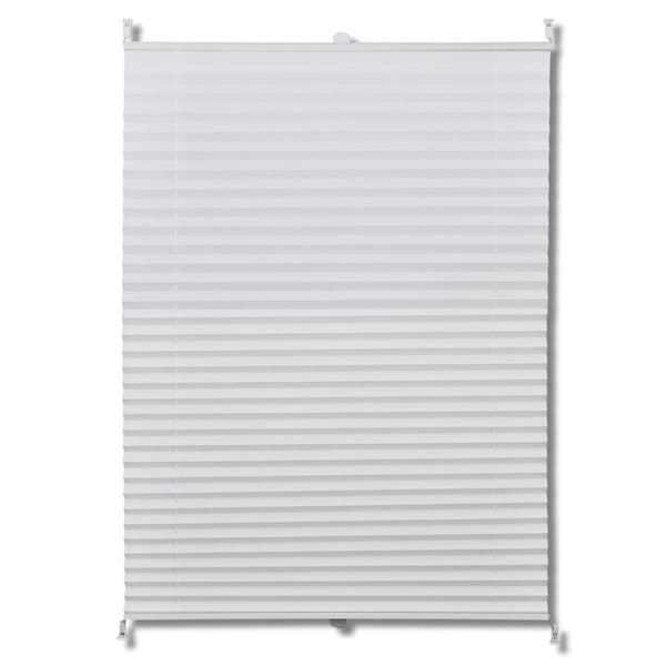 vidaXL Plissegardiner 40x125cm Hvit