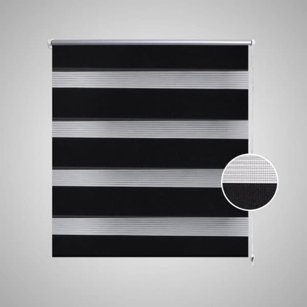 vidaXL Rullegardin i zebradesign 40 x 100 cm sort