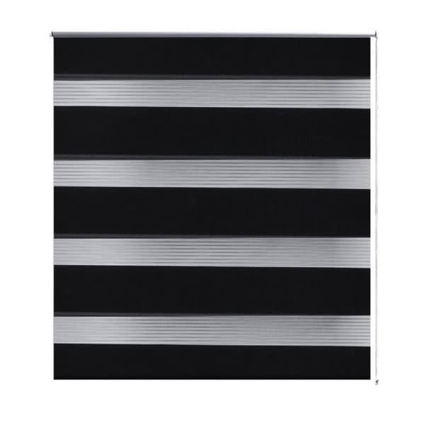 vidaXL Rullegardin i zebradesign 80 x 150 cm sort