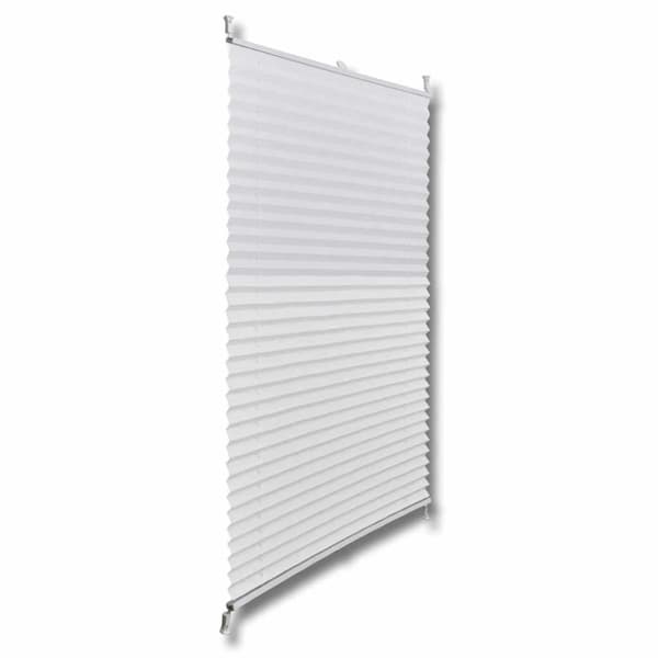 vidaXL Plisse Kaihdin 40x100cm Valkoinen Laskosverhot