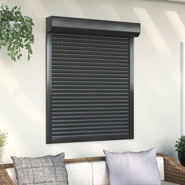 vidaXL Rulleskodde aluminium 100x120 cm antrasitt