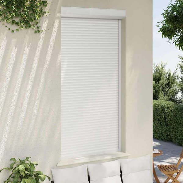 vidaXL Rulljalusi aluminium 110x220 cm vit
