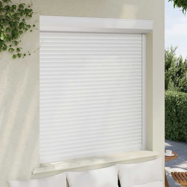 vidaXL Rulleskodde aluminium 130x140 cm hvit