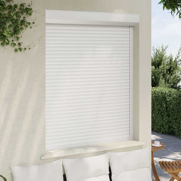 vidaXL Rulljalusi aluminium 120x150 cm vit