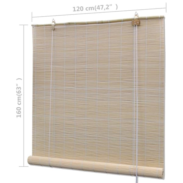 vidaXL rullegardiner 4 stk. 120x160 cm naturlig bambus