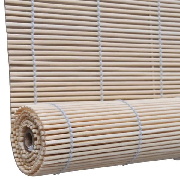 vidaXL Luonnolliset bambu rullaverhot 2 kpl 120x160 cm