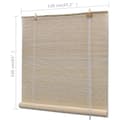 Pikkukuva 6 / 7: vidaXL Luonnolliset bambu rullaverhot 2 kpl 120x160 cm