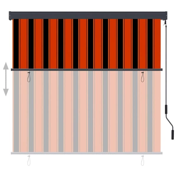 vidaXL Rullgardin utomhus 170x250 cm orange och brun
