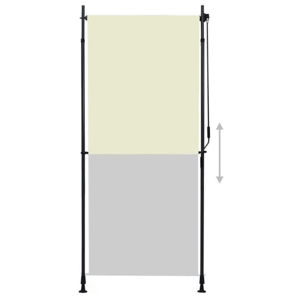 vidaXL Rullgardin utomhus 100x270 cm gräddvit