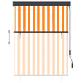 Miniatyrbild 3 av 8: vidaXL Rullgardin utomhus 120x250 cm vit och orange