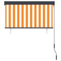 Miniatyrbild 4 av 8: vidaXL Rullgardin utomhus 120x250 cm vit och orange
