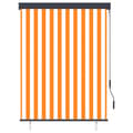 Miniatyrbild 2 av 8: vidaXL Rullgardin utomhus 120x250 cm vit och orange