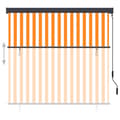 Miniatyrbillede 3 af 7: vidaXL udendørs rullegardin 170x250 cm hvid og orange