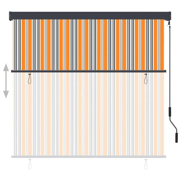 vidaXL Rullgardin utomhus 170x250 cm gul och blå