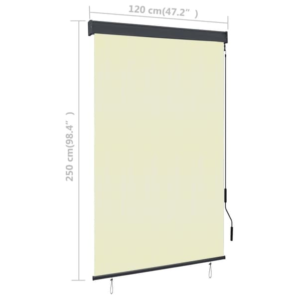 vidaXL udendørs rullegardin 120x250 cm cremefarvet