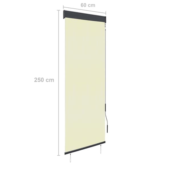 vidaXL Ulkorullaverho 60x250 cm kerma