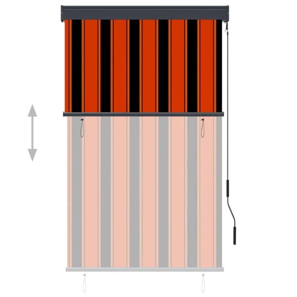 vidaXL Rullgardin utomhus 100x250 cm orange och brun