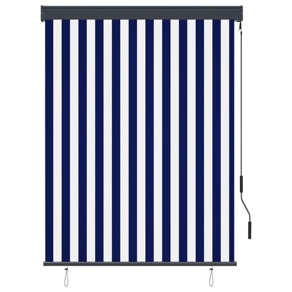 vidaXL udendørs rullegardin 120x250 cm blå og hvid